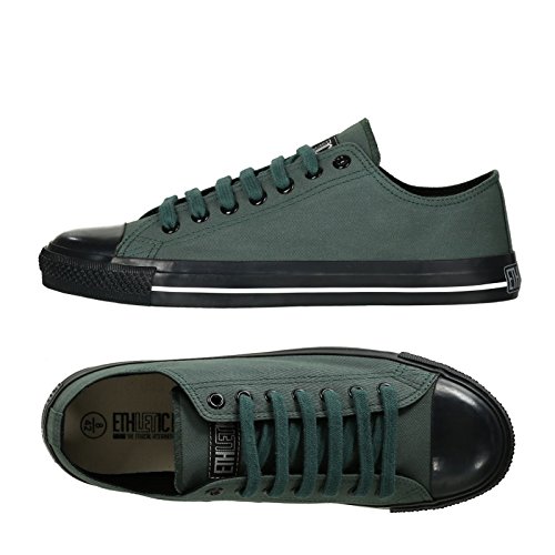 Ethletic Black Cap LoCut Collection 17 - reseda green / jet black - fair trade Sneaker