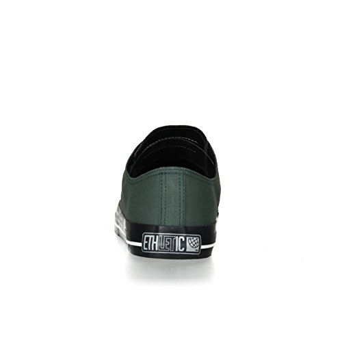 Ethletic Black Cap vegan LoCut Collection 17 - Farbe reseda green / jet black aus Bio-Baumwolle Größe 37 - 4