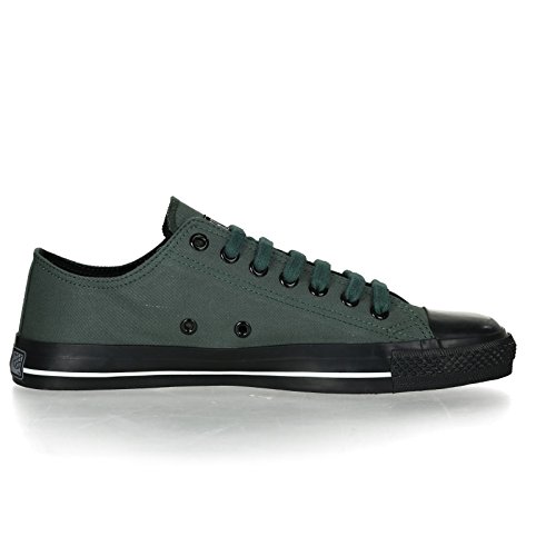 Ethletic Black Cap vegan LoCut Collection 17 - Farbe reseda green / jet black aus Bio-Baumwolle Größe 37 - 5