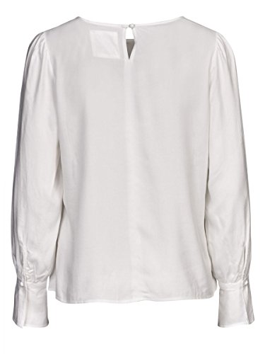 DAILY'S KEA Damen Blusenshirt mit Rundhalsausschnitt und Rüschen aus 100% Viskose - soziale fair trade Kleidung, Mode vegan und nachhaltig Color offwhite, Size S - 2