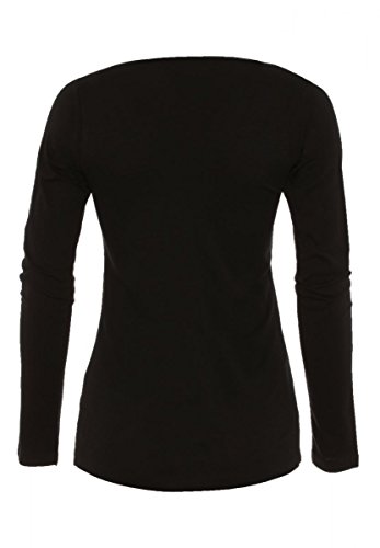DAILY'S BAILEY Damen basic Langarmshirt mit V-Ausschnitt aus 100% Bio-Baumwolle - soziale fair trade Kleidung, Mode vegan und nachhaltig Color navy, Size S - 2