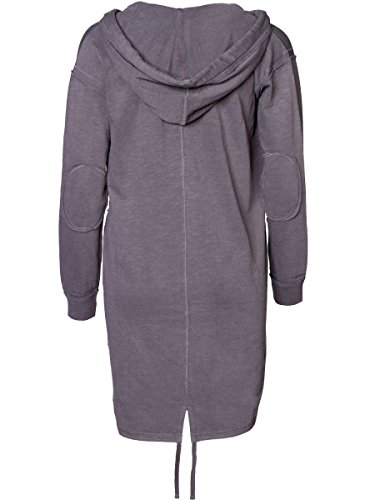 DAILY'S KONSTANZE Damen oversize Sweatjacke mit Überlänge aus 100% Bio-Baumwolle - soziale fair trade Kleidung, Mode vegan und nachhaltig Color loft, Size S - 2