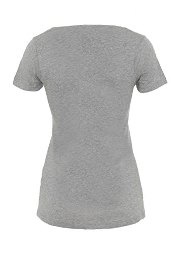DAILY'S ALLY Damen basic T-Shirt mit V-Ausschnitt aus 100% Bio-Baumwolle - soziale fair trade Kleidung, Mode vegan und nachhaltig Color melange-grey, Size S - 2