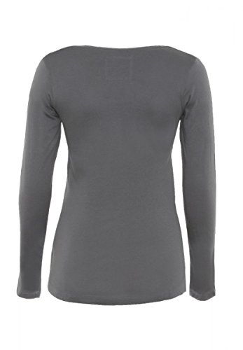 DAILY'S ANN Damen Langarmshirt mit Rundhalsausschnitt aus 100% Bio-Baumwolle - soziale fair trade Kleidung, Mode vegan und nachhaltig Color loft, Size S - 2
