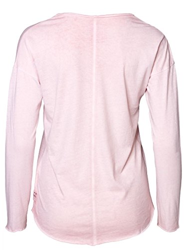 DAILY'S KAREN cold pigment dyed mit Print Damen oversize Langarmshirt aus Bio-Baumwolle - soziale fair trade Kleidung, Mode vegan und nachhaltig Color frosted-rose, Size S - 2