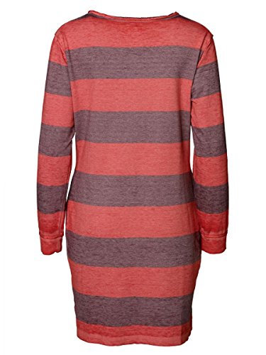 DAILY'S KATE Damen Sweatshirtkleid mit Rundhalsausschnitt und Streifen aus Baumwolle und Polyester - soziale fair trade Kleidung, Mode vegan und nachhaltig Color kir-royale, Size S - 2