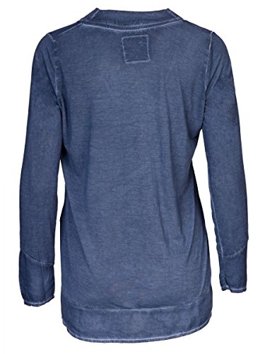 DAILY'S KIM Damen oversize Blusenshirt mit V-Ausschnitt aus 100% Viskose - soziale fair trade Kleidung, Mode vegan und nachhaltig Color midnight, Size S - 2