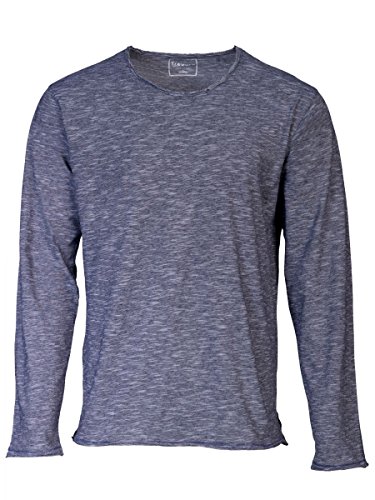 TREVOR'S KENAN Herren Langarmshirt mit Rundhalsausschnitt aus 100 % Bio-Baumwolle - midnight