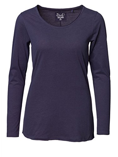 DAILY'S KRISTIE Damen Langarmshirt mit Rundhalsausschnitt aus Seacell und Bio-Baumwolle - midnight