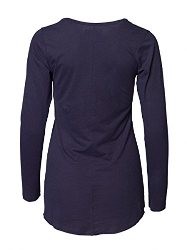 DAILY'S KRISTIE Damen Langarmshirt mit Rundhalsausschnitt aus Seacell und Bio-Baumwolle - soziale fair trade Kleidung, Mode vegan und nachhaltig Color midnight, Size S - 2