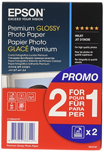 Epson Premium Fotopapier glänzend - inkjet 255g/m², 10x15cm, 2x40 Blatt