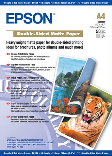 Epson C13S041569 doppelseitig bedruckbares Fotopapier, matt - Inkjet 178g/m2 A4 50 Blatt