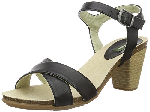 Jonny´s Vegan Damen Luna Riemchensandalen, Schwarz (Negro)