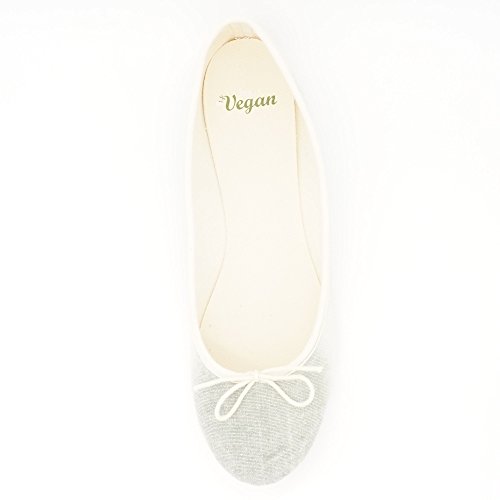 Jonnys Vegan Damen Ballerinas Grün, Größe:44 - 5