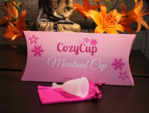 Menstruationstasse CozyCup klein - weiße Menstruationskappe aus medizinischem Silikon - beliebter Menstruationsbecher - Gr A (klein) - 2