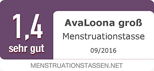 AvaLoona Menstruationstasse Doppelpack aus medizinischem Silikon mit Beutel (groß, rosa, 2 Menstruationskappen) - 4