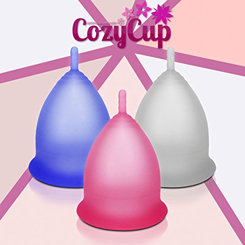 CozyCup Classic Menstruationstasse aus medizinischem Silikon inkl. Stoffbeutel – rosa (klein, Gr. 1) - 4