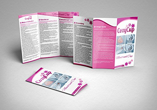 CozyCup Classic Menstruationstasse aus medizinischem Silikon inkl. Stoffbeutel – rosa (klein, Gr. 1) - 9