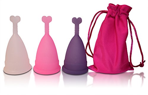 Menstruationstasse CozyCup lila - klein - Menstruationsbecher jetzt mit GRATIS Stoffbeutel zum Aufbewahren - Menstruationskappe aus medizinischem Silikon - bis zu 10 Jahre wiederverwendbar (klein, lila) - 3