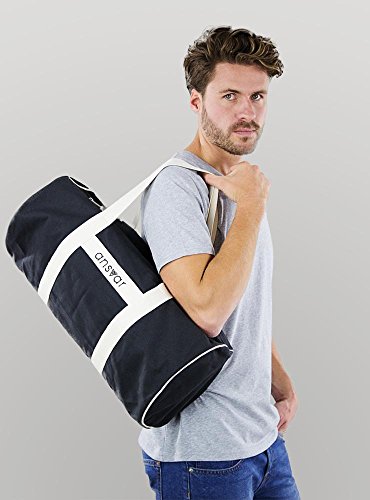 Sporttasche ansvar III aus Bio Baumwoll Canvas - Hochwertige Damen & Herren Sporttasche, Duffle Bag aus 100% nachhaltigen Materialien - mit GOTS & Fairtrade Zertifizierung, Farbe:anthrazit - 5