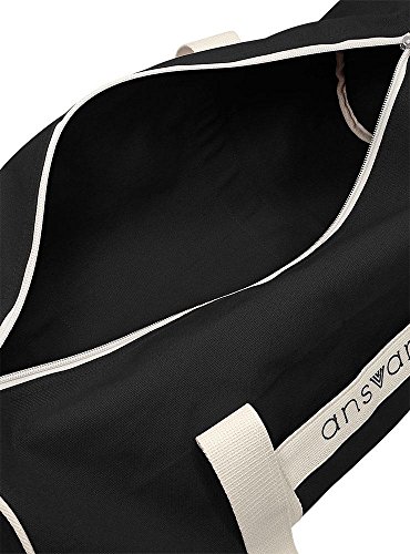Sporttasche ansvar III aus Bio Baumwoll Canvas - Hochwertige Damen & Herren Sporttasche, Duffle Bag aus 100% nachhaltigen Materialien - mit GOTS & Fairtrade Zertifizierung, Farbe:anthrazit - 7