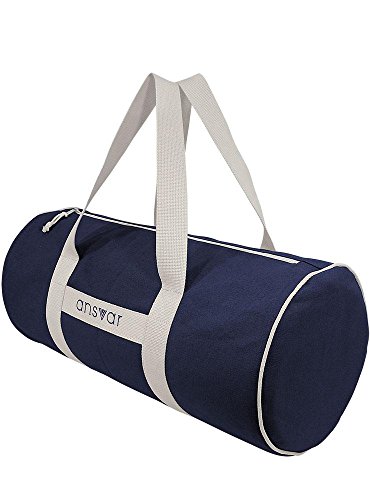 Sporttasche ansvar III aus Bio Baumwoll Canvas - Hochwertige Damen & Herren Sporttasche, Duffle Bag aus 100% nachhaltigen Materialien - mit GOTS & Fairtrade Zertifizierung, Farbe:blau - 6