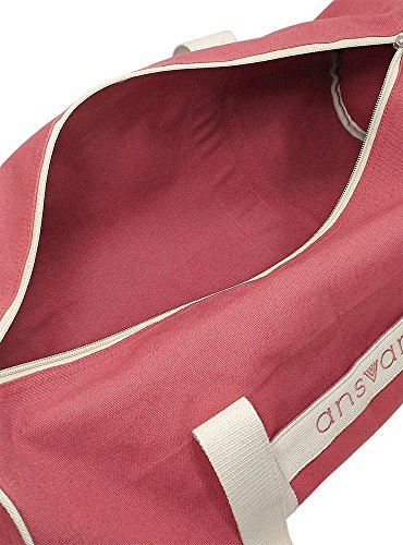 Sporttasche ansvar III aus Bio Baumwoll Canvas - Hochwertige Damen & Herren Sporttasche, Duffle Bag aus 100% nachhaltigen Materialien - mit GOTS & Fairtrade Zertifizierung, Farbe:altrosa - 6