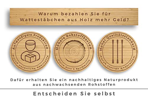 200 Wattestäbchen aus Holz von Feel Good State | im praktischen Spender | 100% biologisch abbaubar, nachhaltig und plastikfrei - 7