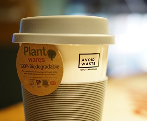 avoid waste - ECO Kaffeebecher to go, kompostierbar. Becher to go aus pflanzlichem Material (PLA). BPA frei und umweltfreundlich. - 6