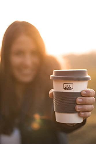 avoid waste - ECO Kaffeebecher to go, kompostierbar. Becher to go aus pflanzlichem Material (PLA). BPA frei und umweltfreundlich. - 7