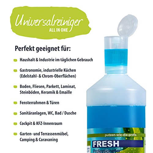 FRESH Profi Unterhaltsreiniger 1.000 ml, Hochkonzentrat Putzmittel mit Frischeduft, Universal-Reiniger, Unterhaltsreinigung für täglichen Gebrauch für Industrie & Haushalt - 2