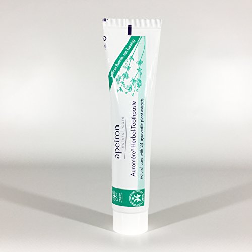 APEIRON Auromere Kräuter Zahncreme, angenehm minziger Geschmack, kaum aufschäumend, Bio Zahnpasta, Vegan, Fluoridfrei (ohne Fluorid), Tierversuchsfrei, Frisch, Pflegend, Naturkosmetik, 1 x 75 ml - 2