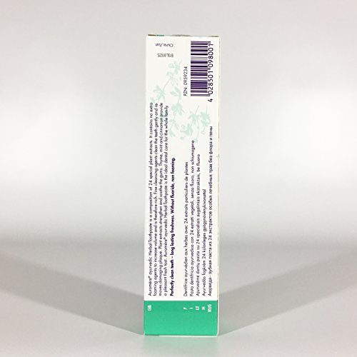 APEIRON Auromere Kräuter Zahncreme, angenehm minziger Geschmack, kaum aufschäumend, Bio Zahnpasta, Vegan, Fluoridfrei (ohne Fluorid), Tierversuchsfrei, Frisch, Pflegend, Naturkosmetik, 1 x 75 ml - 5