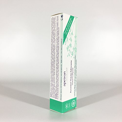 APEIRON Auromere Kräuter Zahncreme, angenehm minziger Geschmack, kaum aufschäumend, Bio Zahnpasta, Vegan, Fluoridfrei (ohne Fluorid), Tierversuchsfrei, Frisch, Pflegend, Naturkosmetik, 1 x 75 ml - 7