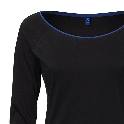 THOKKTHOKK Damen Longsleeve Print Scissors Schwarz Bio Fair, Größe:L - 8