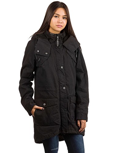 Ragwear Damen Mantel Clancy, schwarz