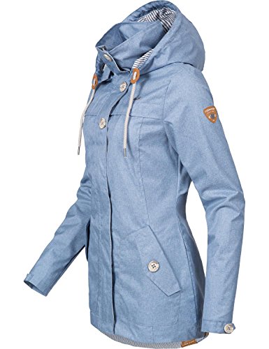 Ragwear Damen Übergangs-Jacke Like You (vegan hergestellt) Hellblau Gr. M - 3