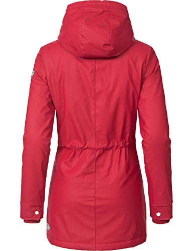 Ragwear Damen Outdoor-Jacke Regenparka Monadis Rainy Black Label Chilli Red  | VeggieSearch | Übergangsjacken