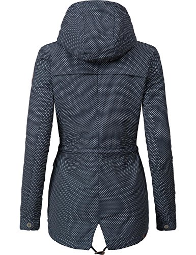 Ragwear Damen Mantel Wintermantel Baumwollparka YM-Laika Navy Minidots Gr. S - 2