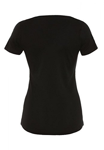 DAILY'S ALLY Damen basic T-Shirt mit V-Ausschnitt aus 100% Bio-Baumwolle - soziale fair trade Kleidung, Mode vegan und nachhaltig Color black, Size S - 2