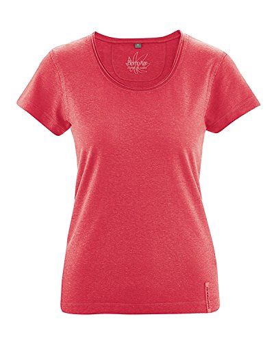 HempAge Breeze - Damen T-Shirt aus Bio-Baumwolle und Hanf - rot