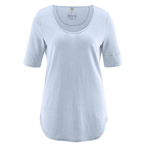HempAge Damen T-Shirt aus Hanf & Bio-Baumwolle - Clear Sky