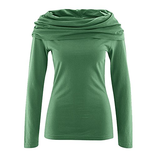 HempAge Damen-Langarmshirt aus Bio-Baumwollem & Hanf -  Grün / Algae