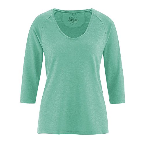 HempAge Damen Raglan-Shirt aus Hanf und Bio-Baumwolle