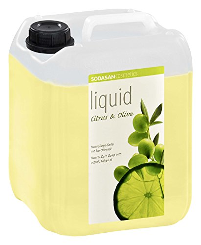 SODASAN LIQUID Citrus-Olive - ökologische Flüssigseife mit Bio-Olivenöl - 5 Liter Kanister