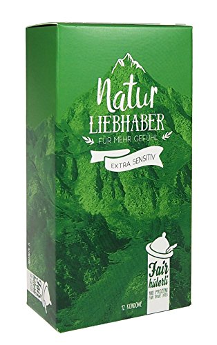 Fairhüterli - Naturliebhaber - 12 vegane Kondome aus Fair Trade Latex, extra sensitiv