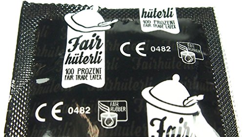 Fairhüterli - Naturliebhaber - 12 vegane Kondome made in Germany, aus Fair Trade Latex, extra sensitiv, einzeln elektronisch getestet (1 x 12 Stück) - 3