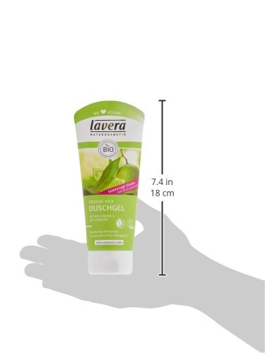 lavera Frische Kick Duschgel Bio Limone ∙ Belebt die Sinne ∙ Pflegedusche erfrischtes Hautgefühl ∙ vegan ✔ Bio Pflanzenwirkstoffe ✔ Naturkosmetik ✔ Natural & innovative 4er Pack (4 x 200 ml) - 4