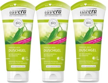 Lavera Frische-Kick-Duschgel Limone & Verveine - 3 x 200ml