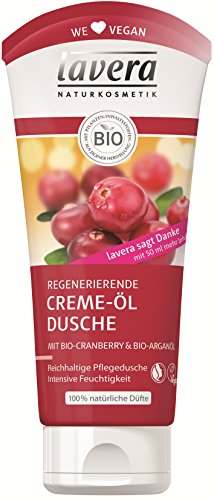lavera Creme Öl Dusche - Bio Cranberry & Arganöl - 4 x 200ml
